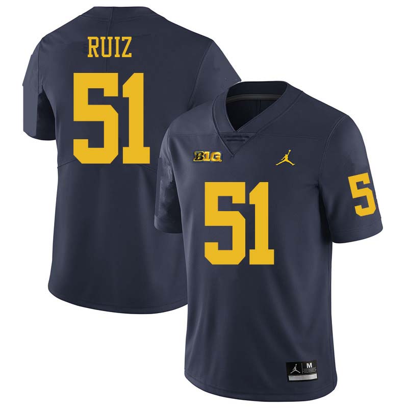 Jordan Brand Men #51 Cesar Ruiz Michigan Wolverines College Football Jerseys Sale-Navy